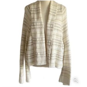 Anthropologie MOTH Mahalia Kimono Bell Sleeve Thick Neutral Cardigan size M